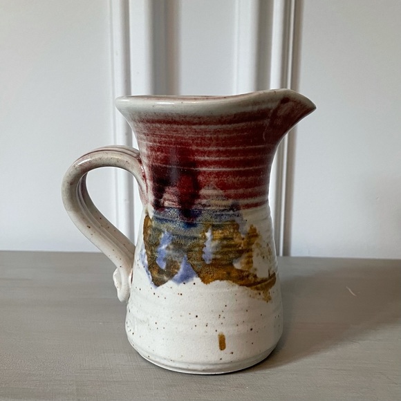 Hand-thrown Studio Pottery | Glazed, Small Pitcher | Creamer Signed by Artist - Picture 1 of 6